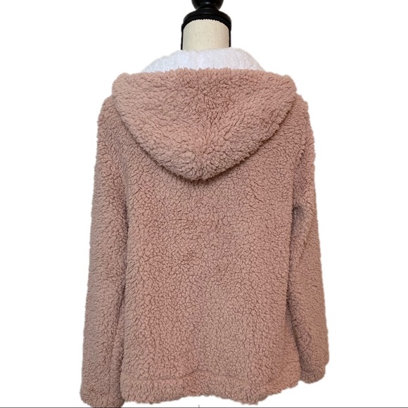 5⭐️Amazingly SOFT Zip Up Blush Sherpa Hoodie - Picture 6 of 8